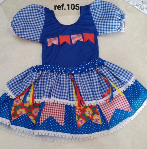 Vestido Infantil Caipira Festa Junina 2 A 12