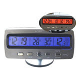 Termômetro Relógio Carro Automotivo Lcd Digital Voltímetro