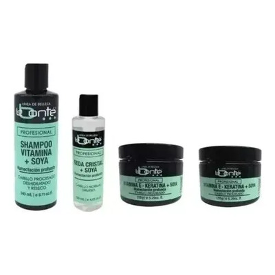 Labonté Kit Soya Shampoo+2 Vitaminas E Keratina+seda Cristal | Meses sin interés