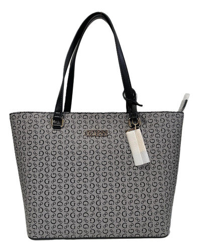 Bolso De Mano Guess Original Color Gris Plateado