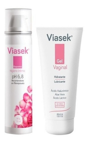 Combo Viasek Gel Vaginal 40 Ml + Espuma Higiene Ph 6,8