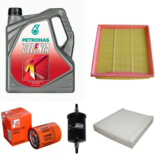 Kit De 4 Filtros Fiat Linea 1.9+ Selenia 15w40 Semisintetico