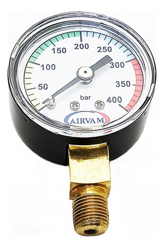 Manómetro  Pcp Airvam P/estación Ø 40 Mm Rosca 1/8 Inferior 