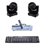 Kit 2 Moving Spot Led 150w + Dmx 512 + Maquina De Fumaça