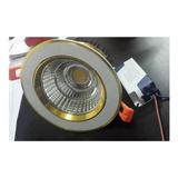 Led Spot De Embutir 12 W Redondo Aluminio Con Dorado Frío-ca