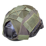 Forro Para Casco Balístico Kevlar , Verde Olivo Con Malla