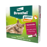 Drontal Gatos Spot On 1,12ml Vermífugo 5 Até 8kg Transdermal
