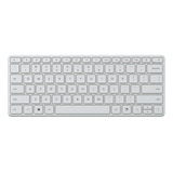 Teclado Inalámbrico Microsoft Designer Compact, Bluetooth. Color Del Teclado Blanco