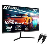 Sansui Monitores De Computadora De 27 Pulgadas, 100 Hz, Ips