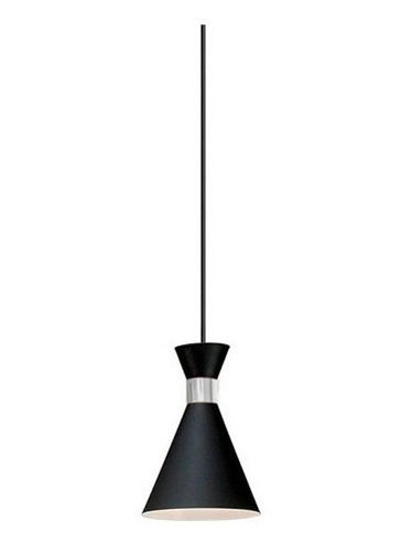 Lampara Colgante De Diseño Galina 1 Luz Negro/cromo Nk