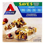 Atkins Cranberry Almond Bar 3 Cajas De 5 Bares (15 Bares Tot