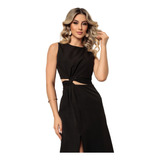 Conjunto Cropped E Saia Midi Moda Em Alfaiataria Lançamento