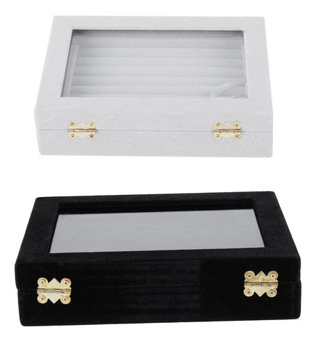 Caja Organizadora De Terciopelo Para Anillos Y Pendientes, D