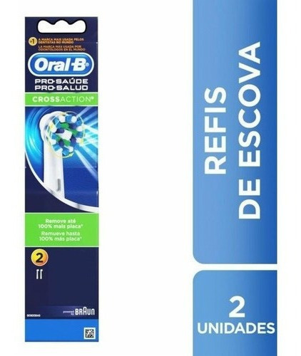 Refil Crossaction Para Escova  Eletrica Oral-b Braun C/ 2 Un