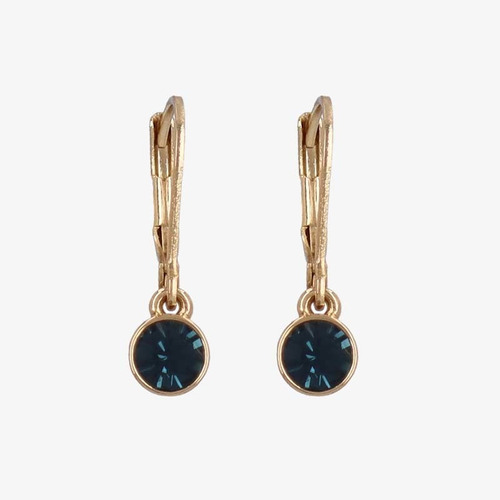 Yanbal Aretes Azul Baño Oro 24k Sellado Oruro Cristal 