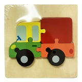 Puzzle Camión 6 Piezas De Madera Para Niños