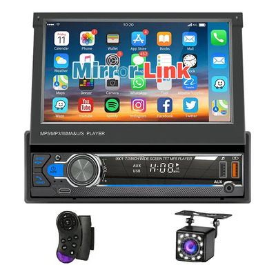 Estéreo de coche retráctil Fnbrli 9901 Espejo Enlace 1din Mirror Link | Envío gratis