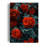 Cuadro Decorativo Canvas Jardin De Rosas Rojas Flores 50*60