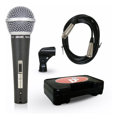 Microfone Arcano Renius-8 C/ Cabo Xlr-xlr Vocal Maleta