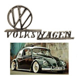 Emblema Volkswagen Cofre Tapa Motor Cromado Vocho Clasico 01