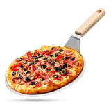 Pala De Pizza Redonda 30cm Acero Inoxidab / Mango De Madera