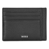 Tarjetero Hugo Boss Cuero Italiano Logo Con Caja Rfid