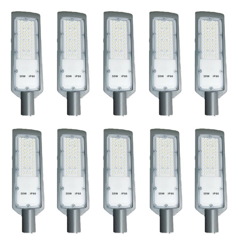 Kit 12 Luminária Led Para Poste 50w Iluminação Publica