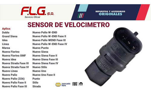 Sensor De Velocimetro Original Fiat Idea Adventure 1.8 10/11 Foto 5