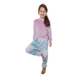 Pijama Conjunto Invierno Brilla Nena Polar Abrigado Talle 4 