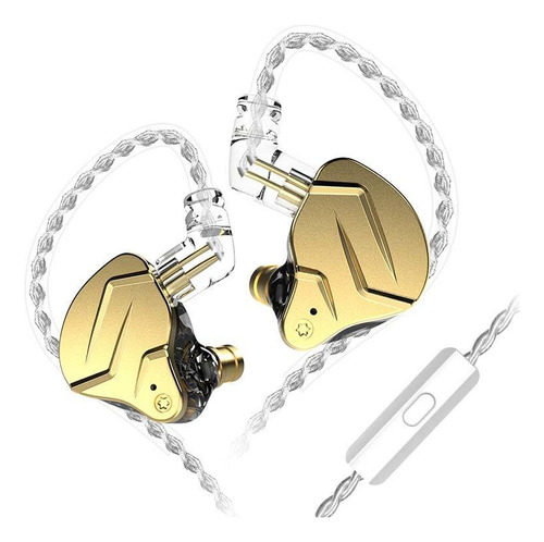 Audífonos Kz Zsn Pro X In Ear Con Mic Gold