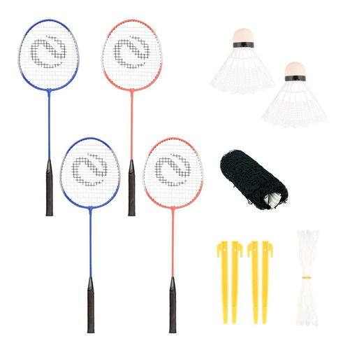 Set Badminton Sixzero 4 Raquetas + 2 Plumas + Red + Bolso