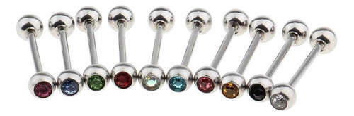 14g Barra Barbell For Lengua Hecho De Material Acero .