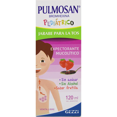 Pulmosan Pediatrico 0,08 G\u002F100 Ml Jarabe, 1 Frasco 120 Ml | Envío gratis