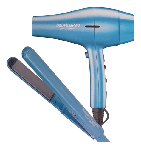 Babyliss - Combo Secadora Y Plancha Nano Titanium Bnt9557es