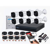 Cctv Kit Dahua 8 Camaras Fhd 2mp Full Color Microfono 1tb 