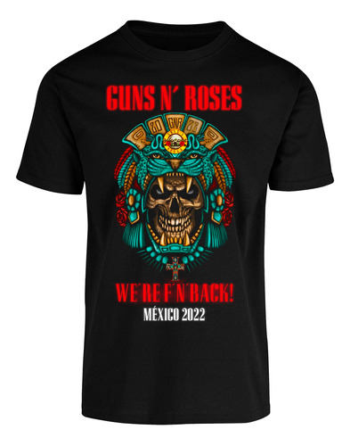 Playera Guns N Roses Mexico Tour 2022 Full Color