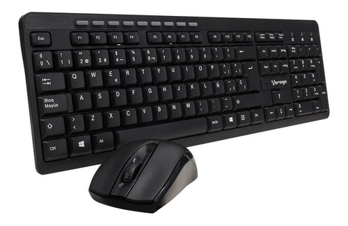 Kit Teclado Y Mouse Inalambrico Optico Ergonomico Multimedia Español Vorago