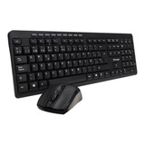 Kit Teclado Y Mouse Inalambrico Optico Ergonomico Multimedia Español Vorago