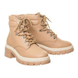  Bota Borcego Mujer Beige Vizzano Moda Plantilla Confort