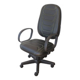 Cadeira Presidente Gamer Spider Efx Giratória Braços Corsa Cor Costura Verde / Couro Preto