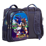 Bolsa Mochila Infantil Escolar Sonic Shadow Costas Promoção