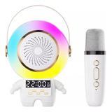 Astro Parlante Bluetooth Con Lampara Rgb, Reloj Y Micrófono