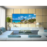 Cuadro Moderno Canvas Ruinas Mayas Tulum 60x140cm