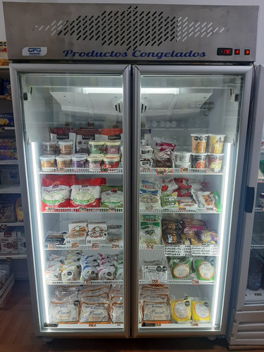 Freezer Exhibidor Vertical 2p Congelado Linea Acero Cfg