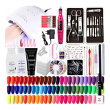 Kit Completo Manicura 48w Inicial Cabina Uña Deco Nail Torno