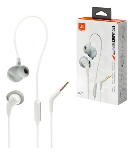 Fone De Ouvido Jbl Endurance Run 2 Fio E Microfone - Branco