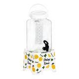 Dispenser Vidrio Infusor Blanco Detox Time 3 Litros Herevin