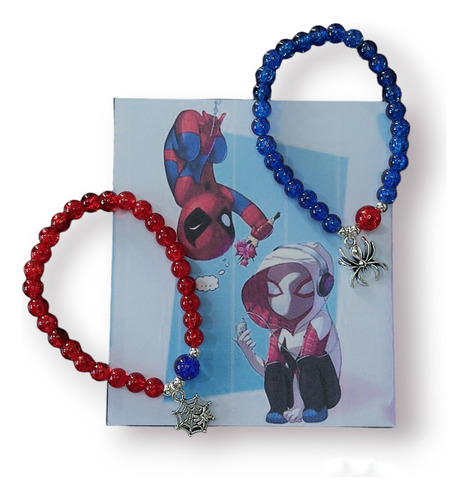 Pulseras De Pareja En Dúo Spiderman Amigos Y Parejas