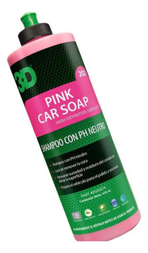  Shampoo Lava Autos Ph Neutro - 3d Pink Car Soap