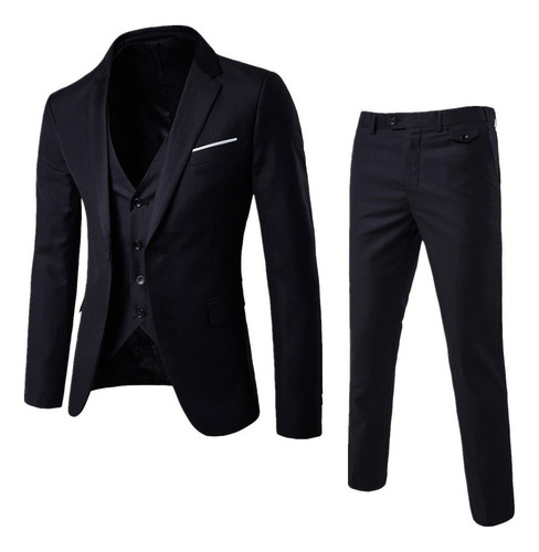 Blazer De Boda De Fiesta De Tres Piezas Ajustado For Hom